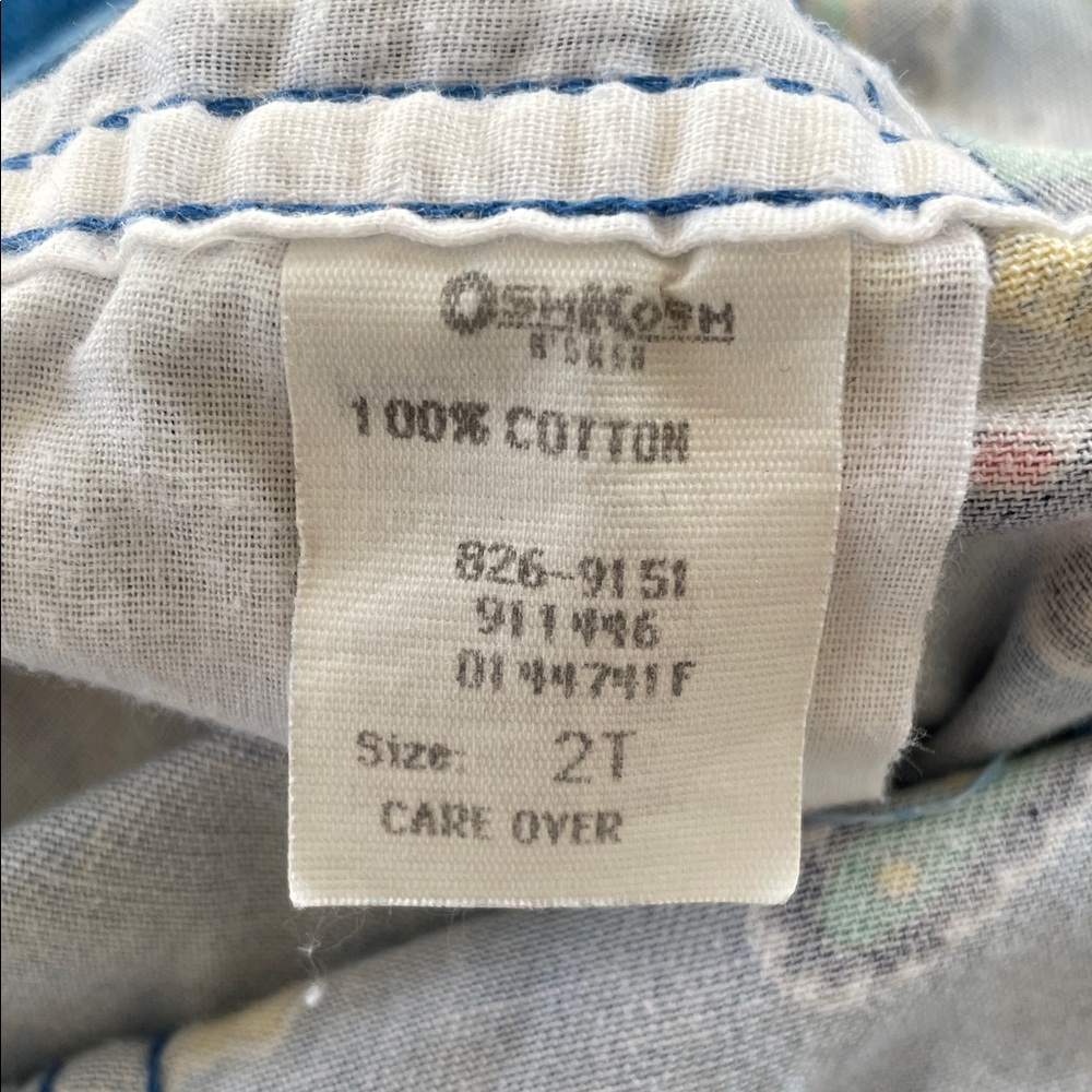 Vintage OshKosh B'gosh Blue Kids Overalls "Mice at work" - Picture 5 of 11